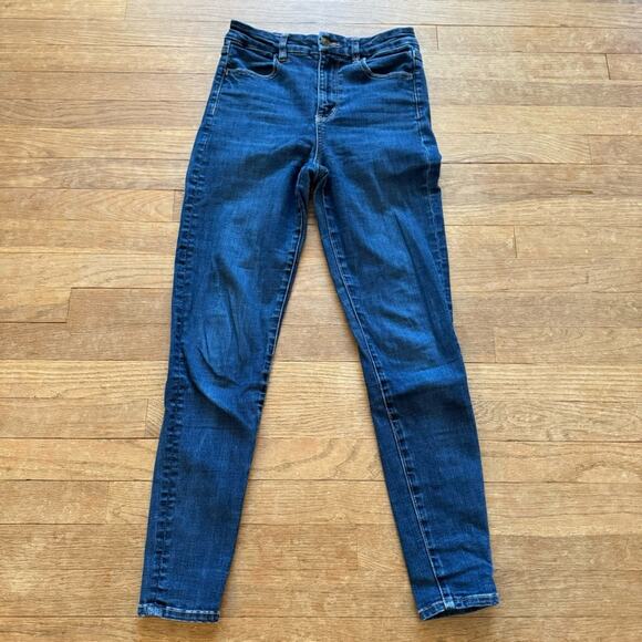 American Eagle Next Level Stretch dark wash mid rise jeggings pants size 4 b20 - Picture 1 of 6